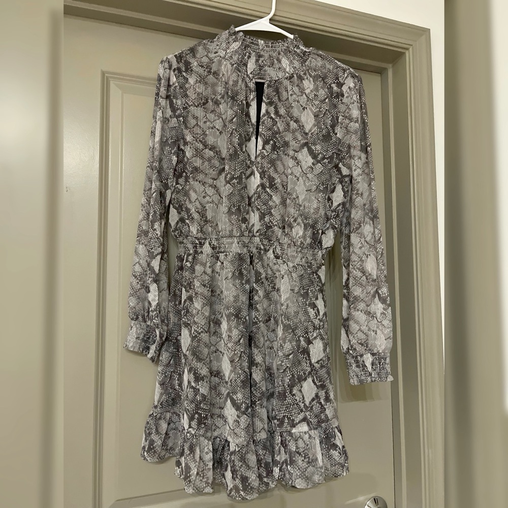 WAYF Snakeskin Dress